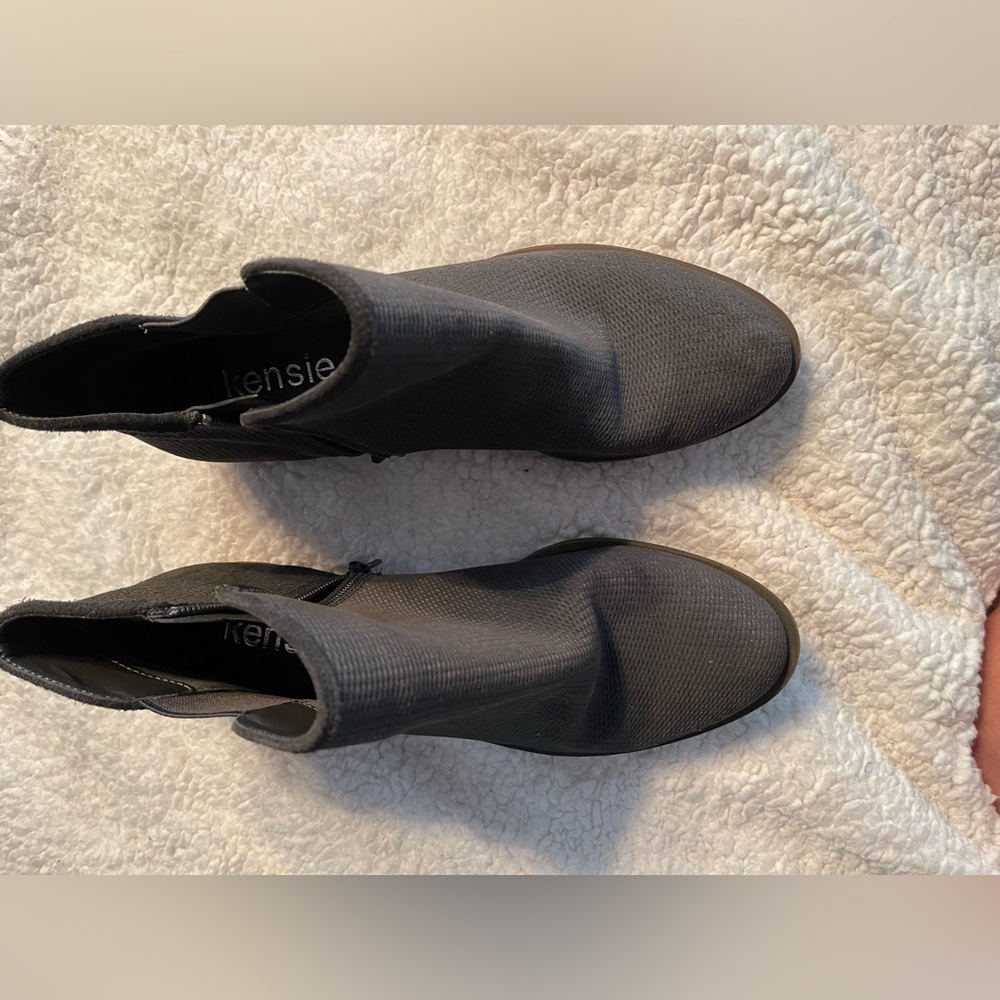 Brown/Gray zip side Kenzie Booties